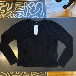 Black loose knit sweater
